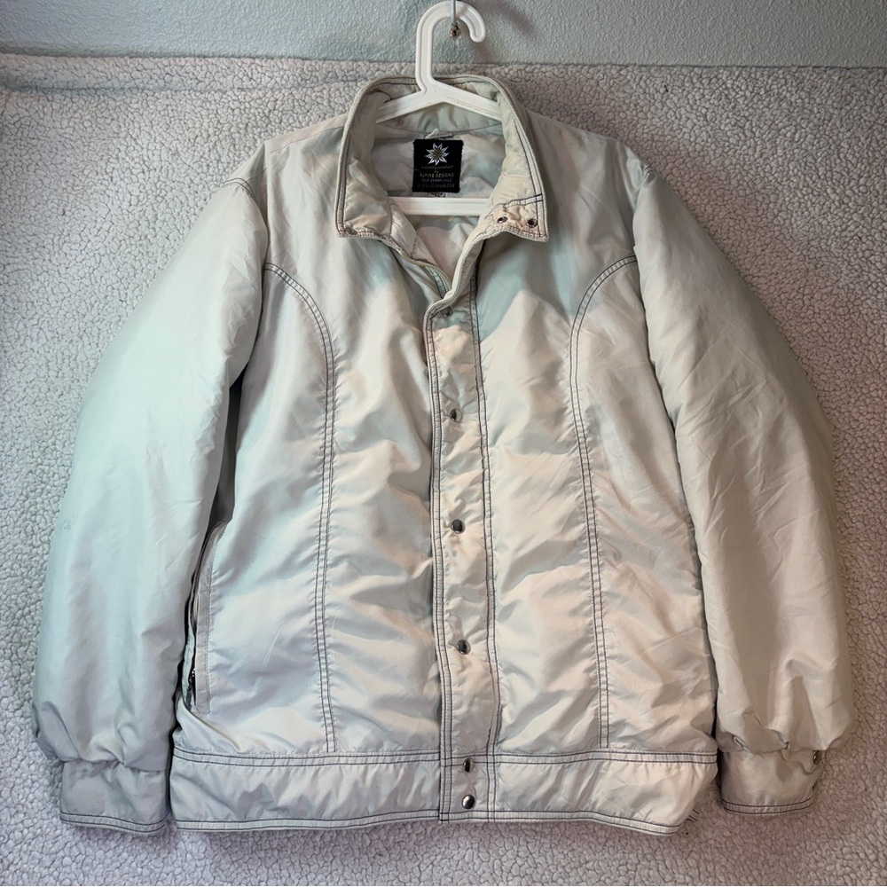 Vintage Alpine Designs Boulder CO Goose Down Jacket Mens Medium Made in USA